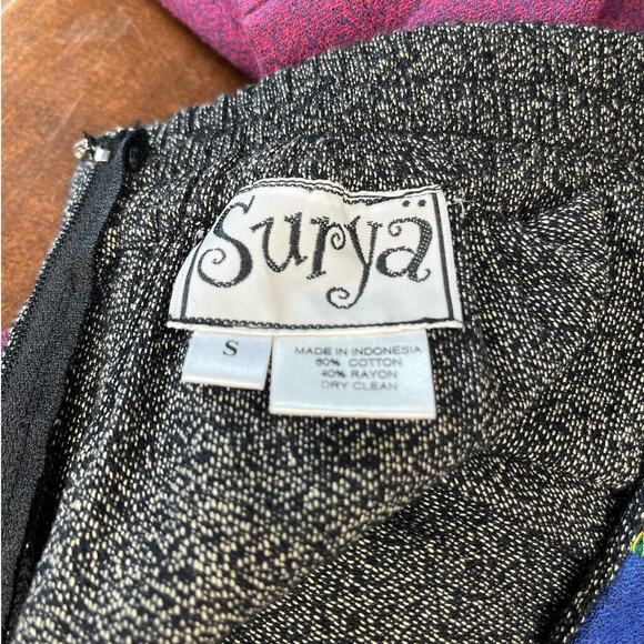 Surya Art To Wear Mixed Media patchwork Skirt & Top Set Size S Teachercore - Picture 6 of 12